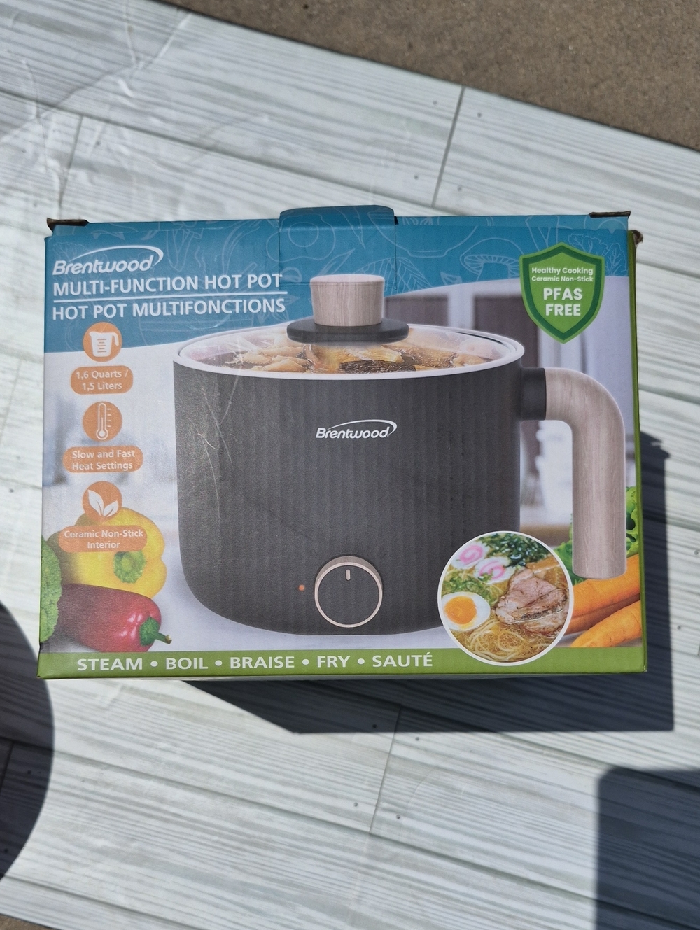 NWOT Black Multi-Function Hot Pot - 1.6 Quart